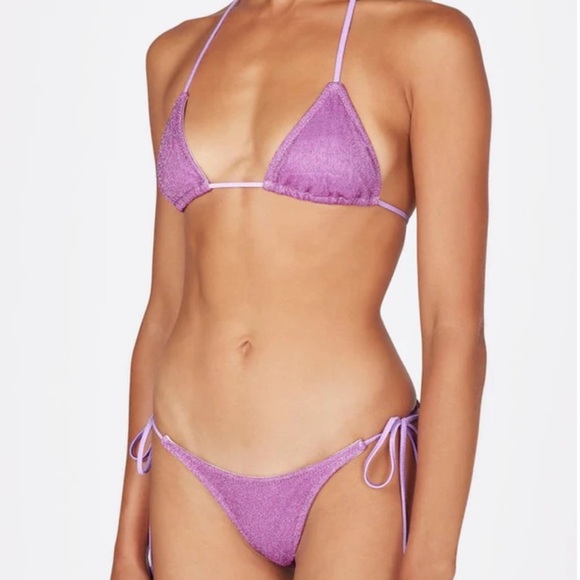 TRIANGL Swimware Pink Bikini Set – VINCA CHEE SPARKLE Top (S) + Bottom (M) - Picture 3 of 7